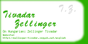 tivadar zellinger business card